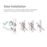 August Smart Lock, 3rd Gen technology - Silver, Works with Alexa