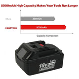 2PACK BL1850B Replace for Makita 18V Battery 5.0Ah LXT Lithium-Ion BL1850 BL1840 BL1845 BL1830 LXT400 Cordless Power Tools Batteries