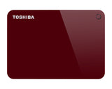 Toshiba Canvio Advance 3TB Portable External Hard Drive USB 3.0, Red (HDTC930XR3CA)
