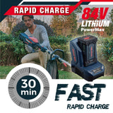 84V Lithium Ion Grass Cordless String Trimmer Weed Eater- Brushless Motor (84V String Trimmer Edger + Battery + Charger)