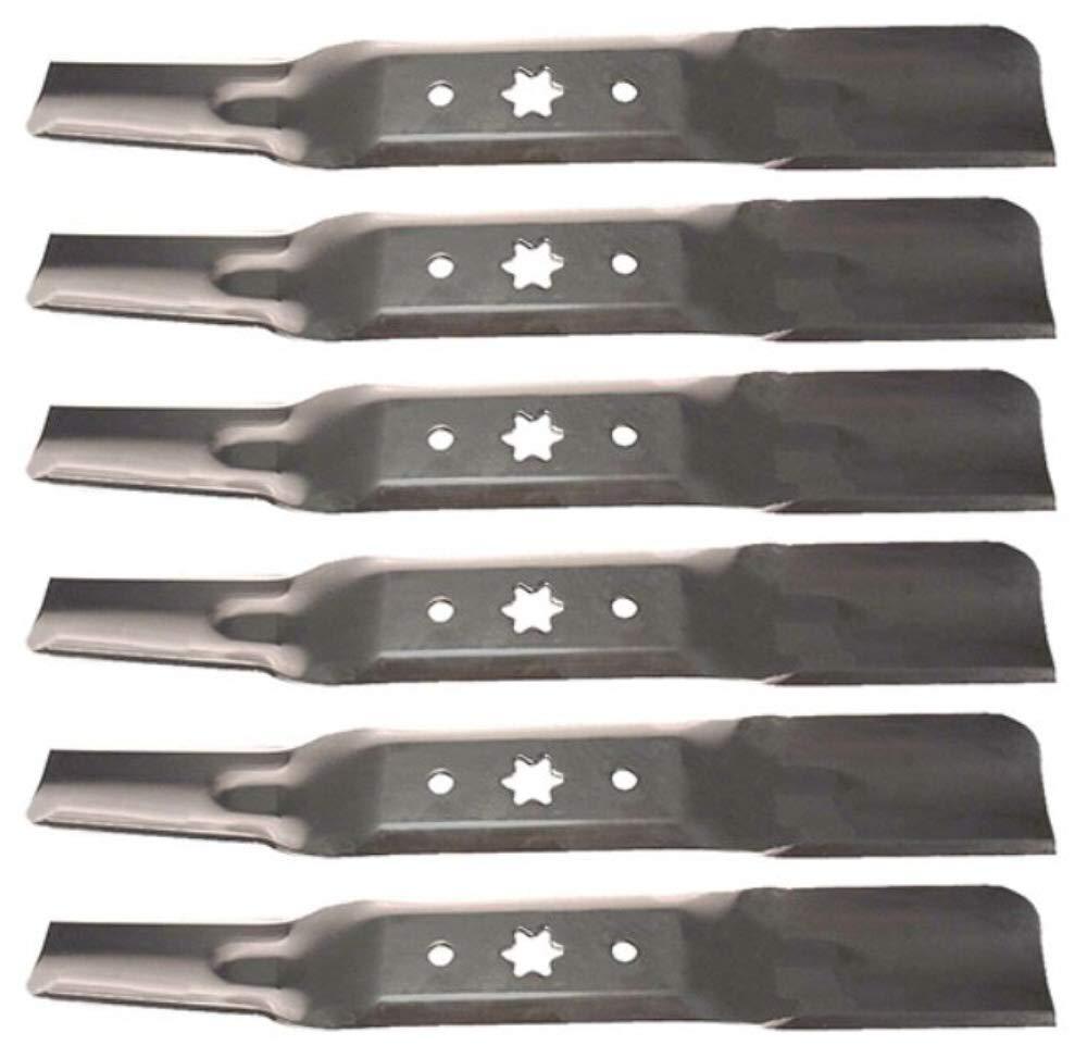 Set of 6 Troy-Bilt TB 2350 Super Bronco 50 Mustang XP 50 FAB Mustang XP 50 Mustang Fit 34 Lawn Mower Blades Fits Models 13AAA1KQ066 13AQA2KQ011 13WQA2KQ011 17ANCACZ066 17AQNAMU066 17ARCACQ011