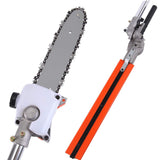 Iglobalbuy 5 in 1 52CC Multifunctional 2-Stroke Petrol Brush Cutter Grass Trimmer Chainsaw Hedge Trimmer Extension Pole