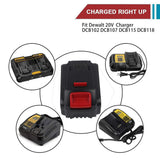 VINIDA 20V 6.0Ah DCB205 Lithium-ion Replacement Battery for Dewalt 20V Battery DCB201 DCB203 DCB204 DCB200 DCB205-2 DCB206 DCB181 DCB180 DCD/DCF/DCG/DCS Series Tools (2 Pack)