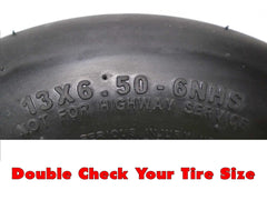 NoAir (2) Exmark Flat Free Wheel Assem 13x6.50-6 Fits Radius E,S, X 126-4860, 126-3289