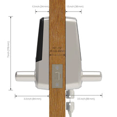 Ultraloq UL3 BT Bluetooth Enabled Fingerprint and Touchscreen Smart Lock (Satin Nickel) | 5-in-1 Keyless Entry | Secure Finger ID | Anti-peep Code | Works with iOS and Android | Match Home Aesthetics