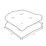 Pillow Perfect Indoor/Outdoor Gray Textured Solid Wicker Seat Cushions, 2-Pack