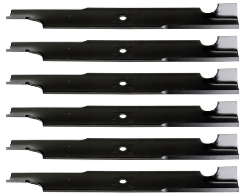 USA Mower Blades (6 U10180BP Standard High-Lift for Windsor 50-3055 50-3160 Bobcat 42180B Length 21in. Width 2-1/2in. Thickness .250in. Center Hole 5/8in. 61in. Deck