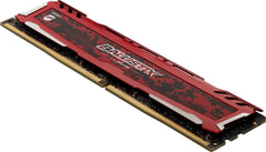 Ballistix Sport LT 64GB Kit (16GBx4) DDR4 2666 MT/s (PC4-21300) CL16 DR x8 DIMM 288-Pin - BLS4K16G4D26BFSE (Red)